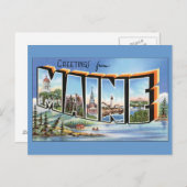 Grüße von Maine Postkarte (Vorne/Hinten)