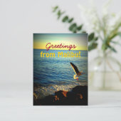 Grüße von Malibu! Postkarte (Stehend Vorderseite)