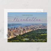 Grüße von Manhattan New York Post Card Postkarte (Vorne/Hinten)