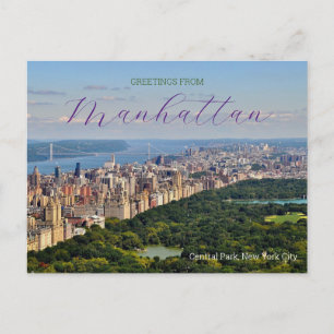 Grüße von Manhattan New York Post Card Postkarte