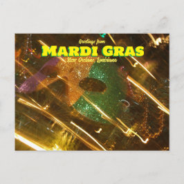 Grüße von Mardi Gras Louisiana Postcard Postkarte