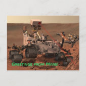 Grüße von Mars! Mars Neugier Rover Postkarte (Vorderseite)