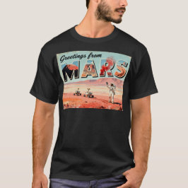 Grüße von Mars Retro Sci-Fi T - Shirt
