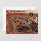 Grüße von Mars! Willkommen bei BRADBURY LANDING! Postkarte (Vorne/Hinten)