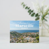 Grüße von Marseille France Landschaftlich Postcard Postkarte (Stehend Vorderseite)