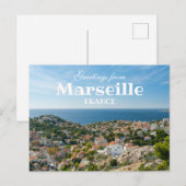 Grüße von Marseille France Landschaftlich Postcard Postkarte (Vorne/Hinten)