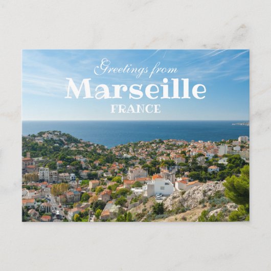Grüße von Marseille France Landschaftlich Postcard Postkarte (Vorderseite)