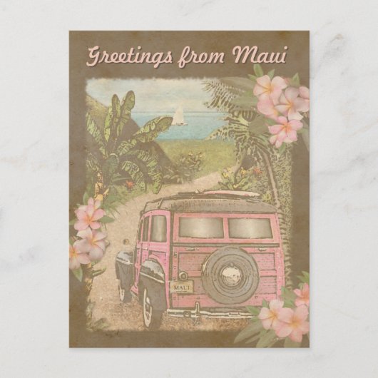 Grüße von Maui Postkarte (Vorderseite)