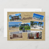 Grüße von Mauritius Foto Collage Postcard Postkarte (Vorne/Hinten)