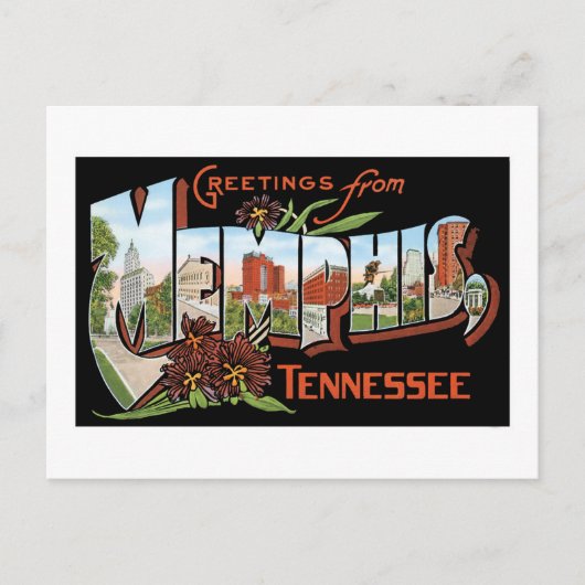 Grüße von Memphis, Tennessee! Postkarte (Vorderseite)