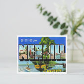 Grüße von Merrill, Wisconsin Vintage Travel Postkarte (Stehend Vorderseite)