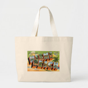 Grüße von Miami Beach, Florida! Jumbo Stoffbeutel
