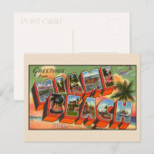 Grüße von Miami Beach Florida Postcard Postkarte (Vorne/Hinten)