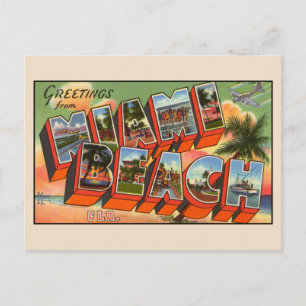 Grüße von Miami Beach Florida Postkarte