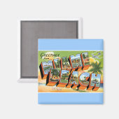 Grüße von Miami Beach Magnet (Vorderseite/Rückseite)
