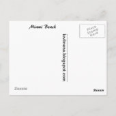 Grüße von Miami Beach Postkarte (Rückseite)