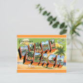 Grüße von Miami Beach Postkarte (Stehend Vorderseite)