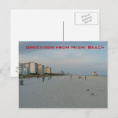Grüße von Miami Beach Postkarte (Vorne/Hinten)