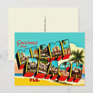 Grüße von Miami Beach Postkarte