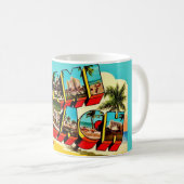 Grüße von Miami Beach Postkarte Kaffeetasse (VorderseiteRechts)