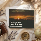 Grüße von Michigan Postcard Postkarte