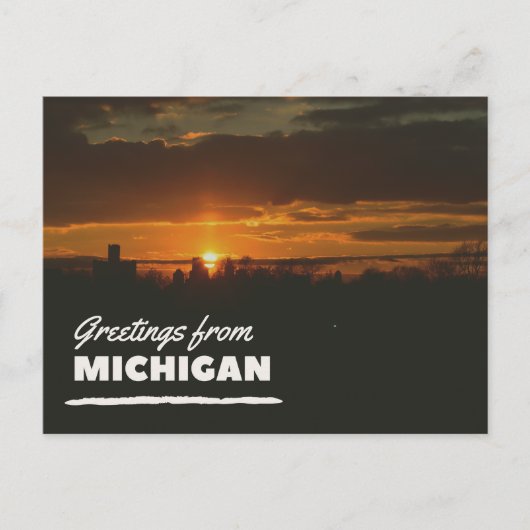 Grüße von Michigan Postcard Postkarte (Vorderseite)