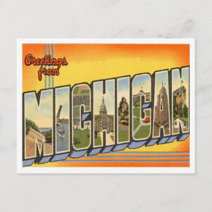 Grüße von Michigan Postkarte