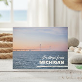 Grüße von Michigan Straße von Mackinaw Postkarte