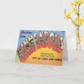 Grüße von Minneapolis Karte (Gelbe Blume)