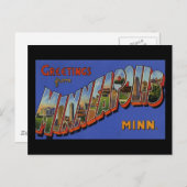 Grüße von Minneapolis Minnesota Postkarte (Vorne/Hinten)
