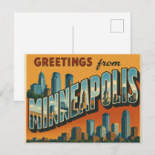 Grüße von Minneapolis Postkarte (Vorne/Hinten)