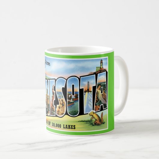 Grüße von Minnesota! Kaffeetasse (VorderseiteRechts)