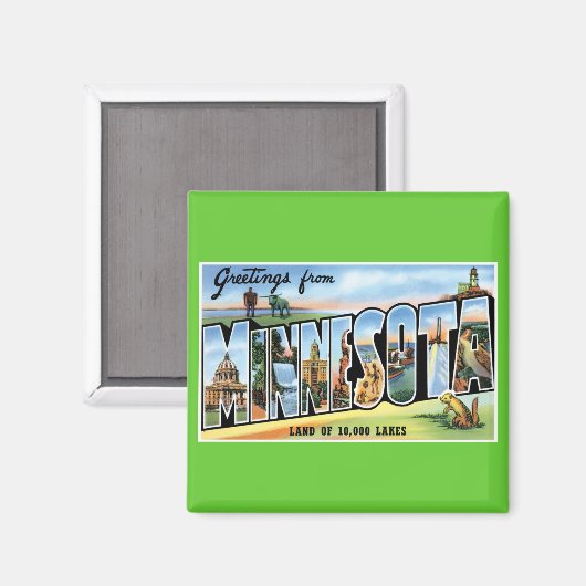 Grüße von Minnesota! Magnet (Vorderseite/Rückseite)