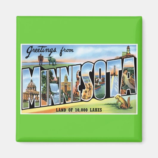 Grüße von Minnesota! Magnet (Vorne)
