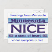 Grüße von Minnesota NIce Postkarte (Vorne/Hinten)
