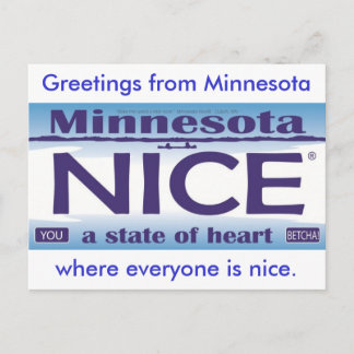 Grüße von Minnesota NIce Postkarte