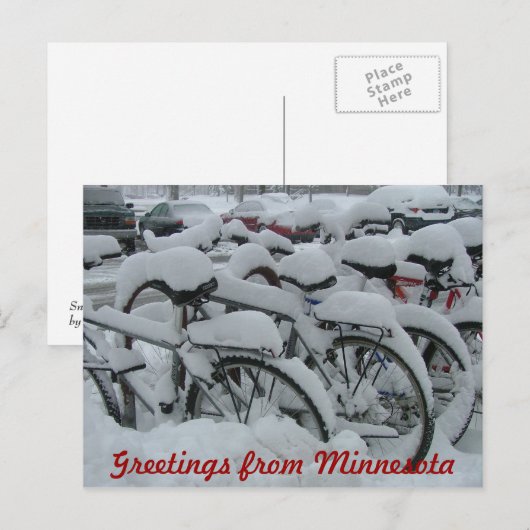 Grüße von Minnesota Postkarte (Vorne/Hinten)