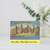 Grüße von Minot Postkarte (Stehend Vorderseite)