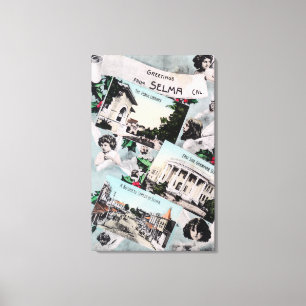 Grüße von mit landschaftlichem ViewsSelma, CA Leinwanddruck