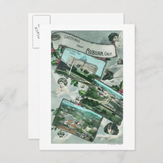 Grüße von mit Landschaftlichen AnsichtenAuburn, CA Postkarte (Vorne/Hinten)