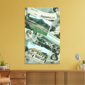 Grüße von mit Landschaftlicher Aussicht Leinwanddruck (Insitu (Wohnzimmer))