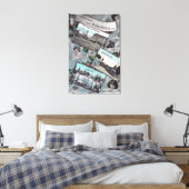 Grüße von mit Landschaftlicher Aussicht Leinwanddruck (Insitu (Schlafzimmer))