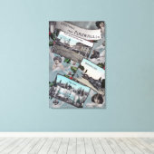 Grüße von mit Landschaftlicher Aussicht Leinwanddruck (Insitu (Holzboden))