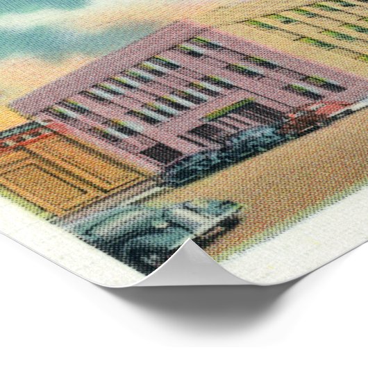 Grüße von mit Landschaftlicher Aussicht Poster (Ecke)