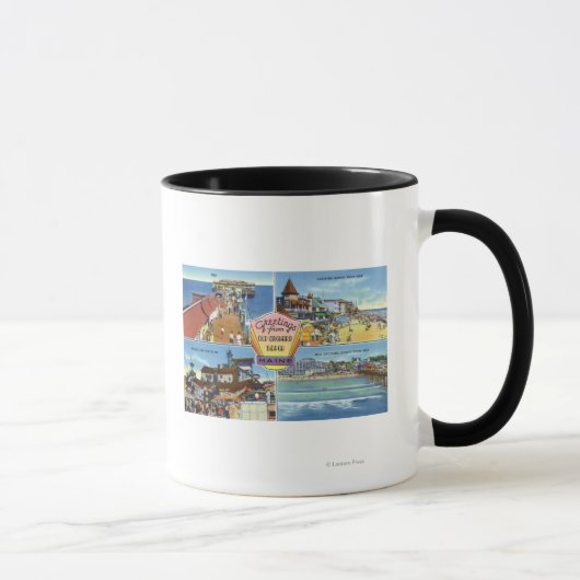 Grüße von mit Landschaftlicher Aussicht Tasse (Rechts)