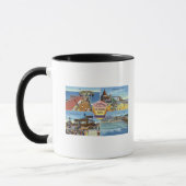 Grüße von mit Landschaftlicher Aussicht Tasse (Links)