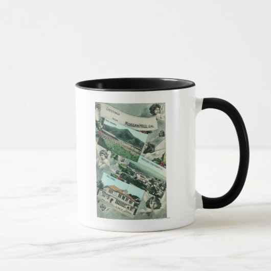 Grüße von mit Landschaftlicher Aussicht Tasse (Rechts)