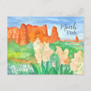 Grüße von Moab Utah Red Rock Desert Blume Postkarte