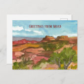 Grüße von Moab Utah Red Rock Südwestwüste Postkarte (Vorne/Hinten)