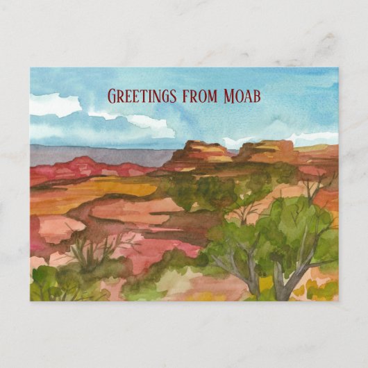 Grüße von Moab Utah Red Rock Südwestwüste Postkarte (Vorderseite)